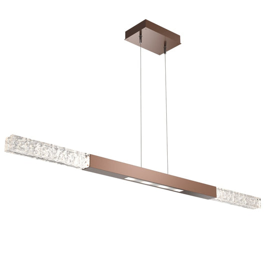 Hammerton Studio Axis 48" Wide LED Linear Chandelier with Glacier Clear Glass Shades