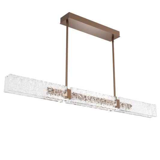 Hammerton Studio Glacier 51" Wide LED Linear Chandelier with Glacier Clear Glass Shades