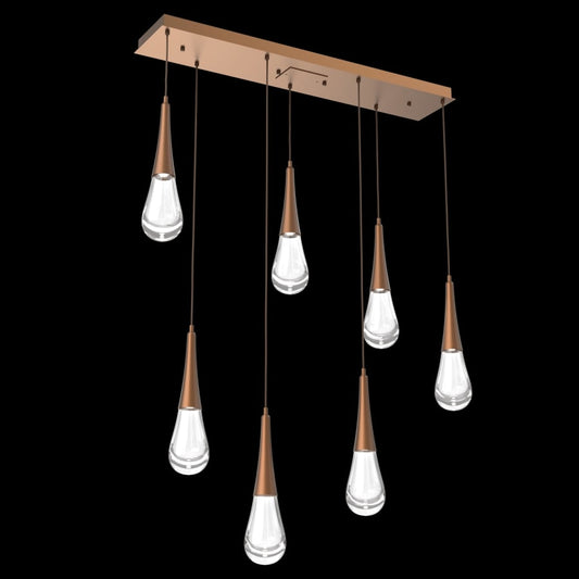 Hammerton Studio Raindrop 7 Light 43" Wide LED Linear Chandelier - 3000K