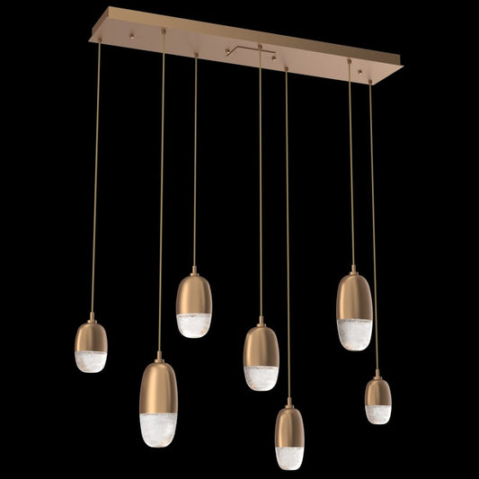 Hammerton Studio Pebble 7 Light 46" Wide LED Linear Chandelier - 3000K