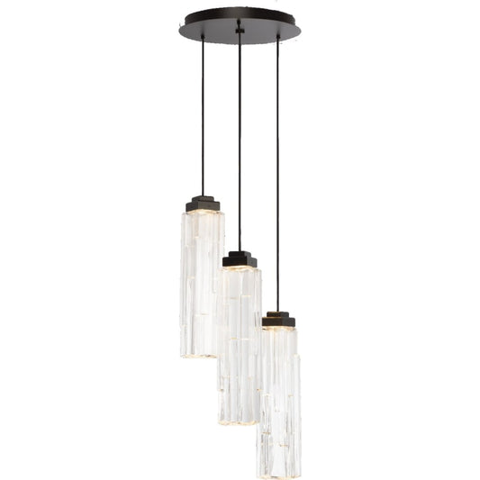 Hammerton Studio Ledgestone 3 Light 17" Wide LED Multi Light Pendant