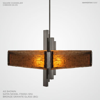 Hammerton Studio Carlyle 24" Wide Artisan Crafted Chandelier with Hand Textured Glass