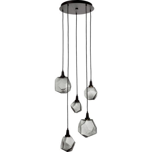Hammerton Studio Gem 22" Wide 5 Light Hand Blown Glass LED Pendant