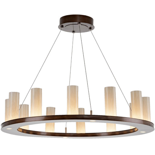 Hammerton Studio Carlyle 34" Wide Artisan Crafted 16 Light LED Candle Style Chandelier