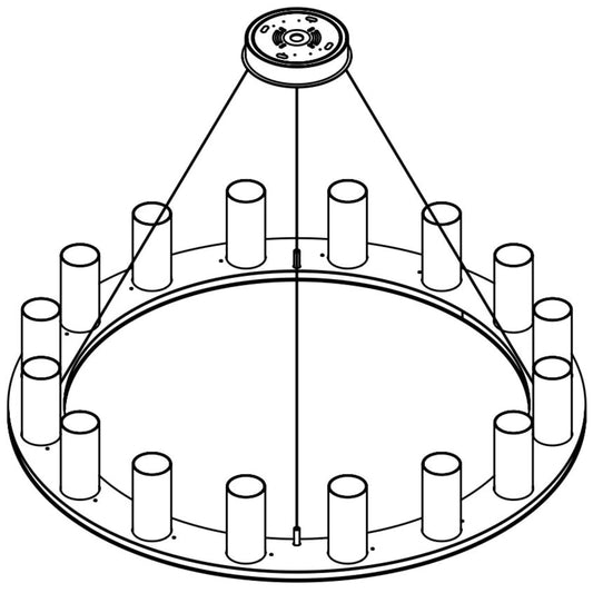 Hammerton Studio Carlyle 45" Wide Artisan Crafted 20 Light LED Candle Style Chandelier