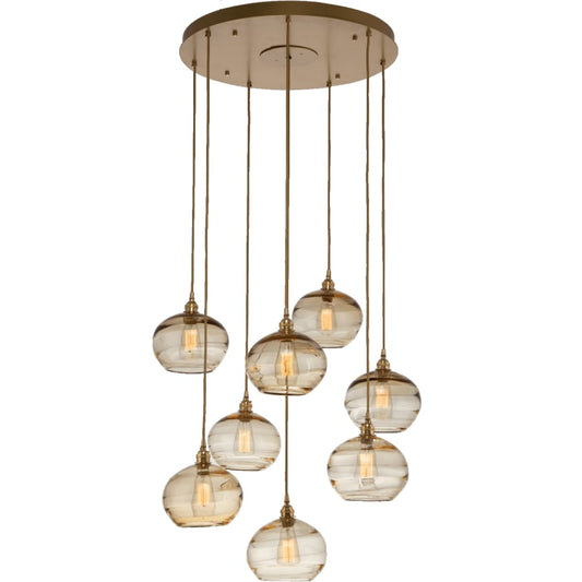 Hammerton Studio Coppa 29" Wide Artisan Crafted Optic Glass 8 Light Pendant
