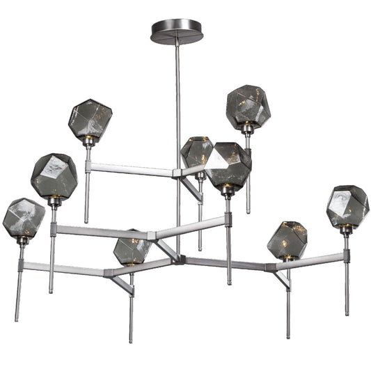 Hammerton Studio Gem 55" Wide 9 Light Hand Blown Glass LED 2 Tier Chandelier
