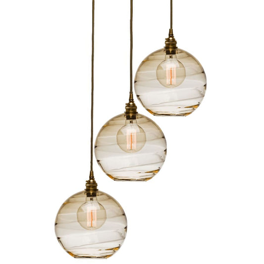 Hammerton Studio Terra 21" Wide Artisan Crafted Optic Glass 3 Light Pendant