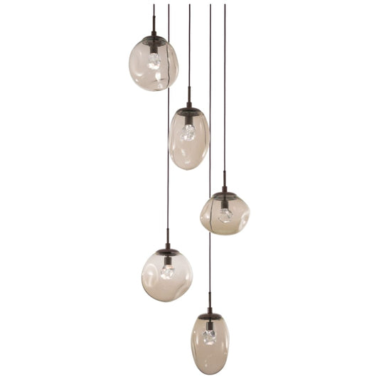 Hammerton Studio Cosmos 22" Wide Artisan Crafted 5 Light Nebula Glass Pendant