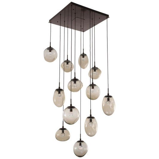 Hammerton Studio Cosmos 38" Wide Artisan Crafted 12 Light Nebula Glass Pendant