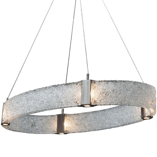 Hammerton Studio Parallel 12 Light 44" Hand Textured Glass LED Chandelier