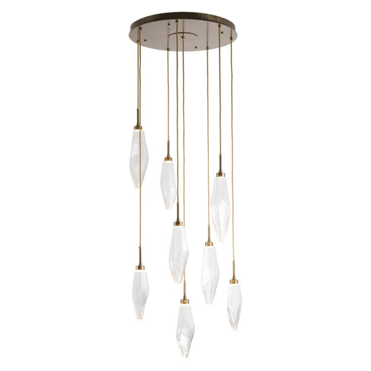 Hammerton Studio Rock Crystal 26" Wide 8 Light Hand Blown Glass Linear LED Pendant