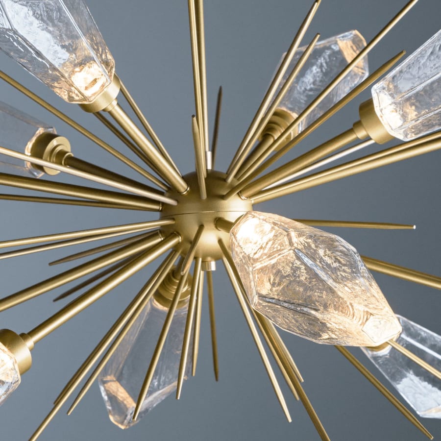 Hammerton Studio Rock Crystal 53" Wide 12 Light Hand Blown Glass LED Oval Starburst Chandelier