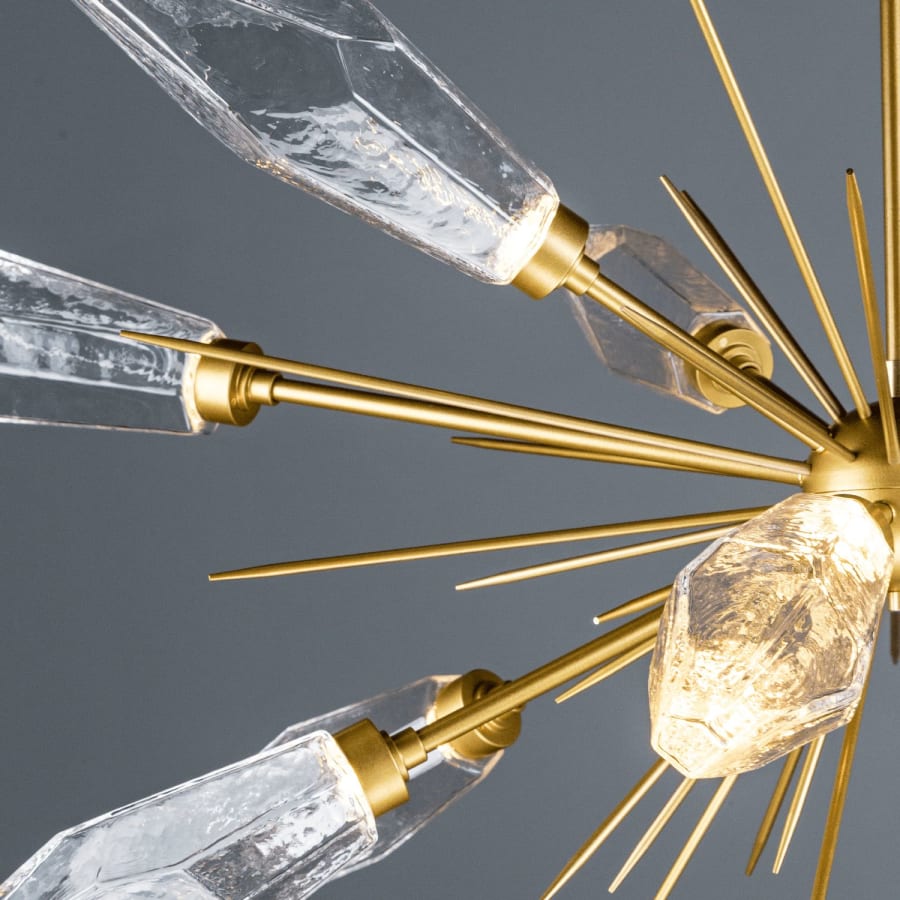 Hammerton Studio Rock Crystal 53" Wide 12 Light Hand Blown Glass LED Oval Starburst Chandelier