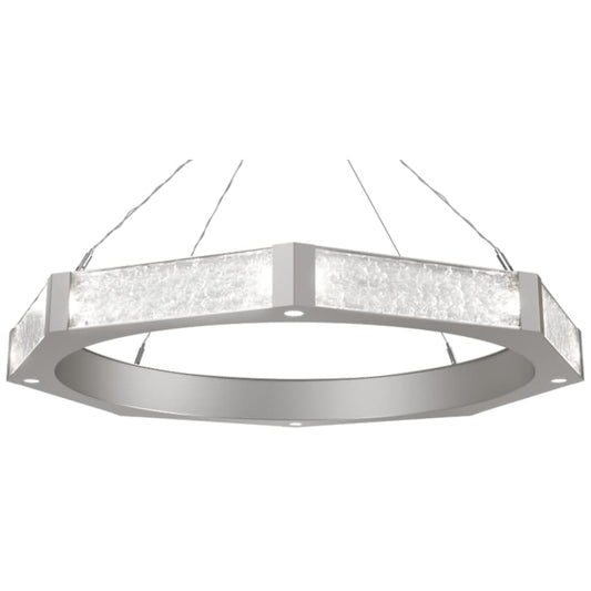 Hammerton Studio Glacier Single Light 48" Wide LED Ring Chandelier with Cast Glass Shades