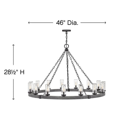 Hinkley Lighting Sawyer 15 Light 46" Wide Open Air Outdoor Chandelier