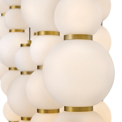 Hinkley Lighting Trigo 52" Wide LED Linear Pendant with Etched Opal Glass Shades