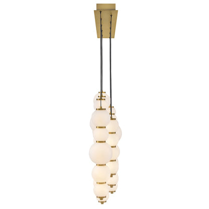 Hinkley Lighting Trigo 52" Wide LED Linear Pendant with Etched Opal Glass Shades