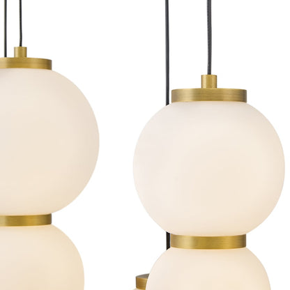 Hinkley Lighting Trigo 52" Wide LED Linear Pendant with Etched Opal Glass Shades