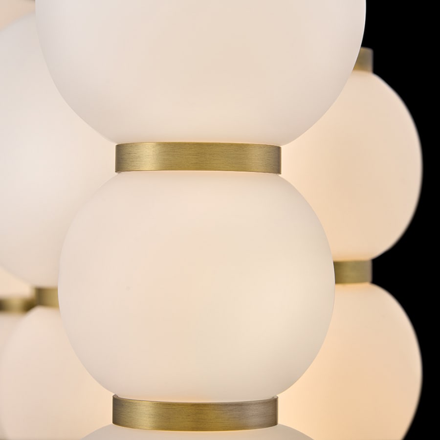 Hinkley Lighting Trigo 52" Wide LED Linear Pendant with Etched Opal Glass Shades