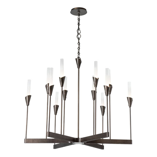 Hubbardton Forge Lilium 12 Light 39" Wide Chandelier
