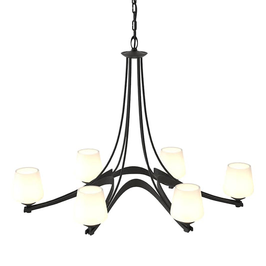 Hubbardton Forge Ribbon 6 Light 39" Wide Chandelier