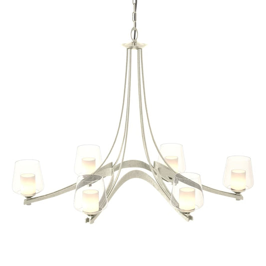Hubbardton Forge Ribbon 6 Light 39" Wide Chandelier