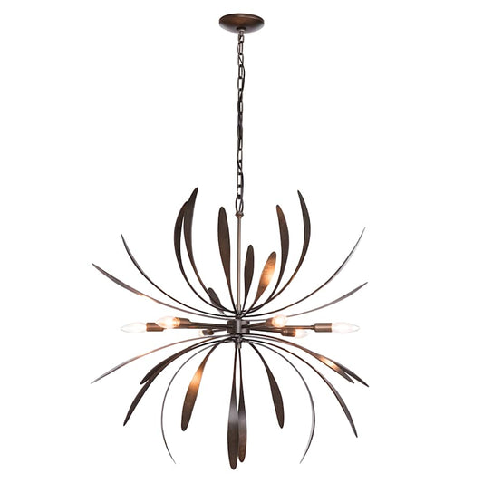 Hubbardton Forge Dahlia 6 Light 33" Wide Taper Candle Style Chandelier