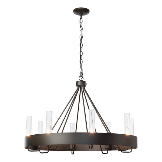Hubbardton Forge Banded 8 Light 32" Wide Ring Chandelier