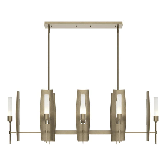 Hubbardton Forge Passage 8 Light 52" Wide Taper Candle Linear Pendant