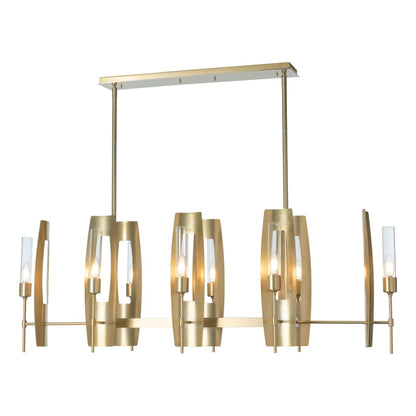 Hubbardton Forge Passage 8 Light 52" Wide Taper Candle Linear Pendant