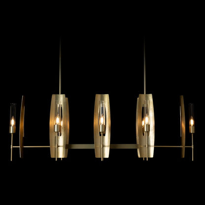 Hubbardton Forge Passage 8 Light 52" Wide Taper Candle Linear Pendant