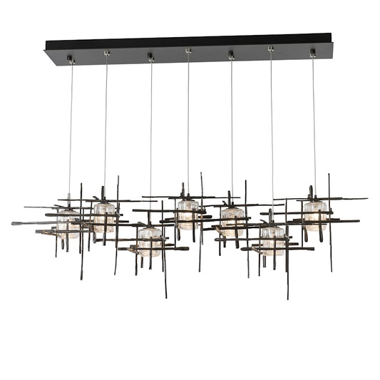 Hubbardton Forge Tura 7 Light 54" Wide Abstract Linear Pendant