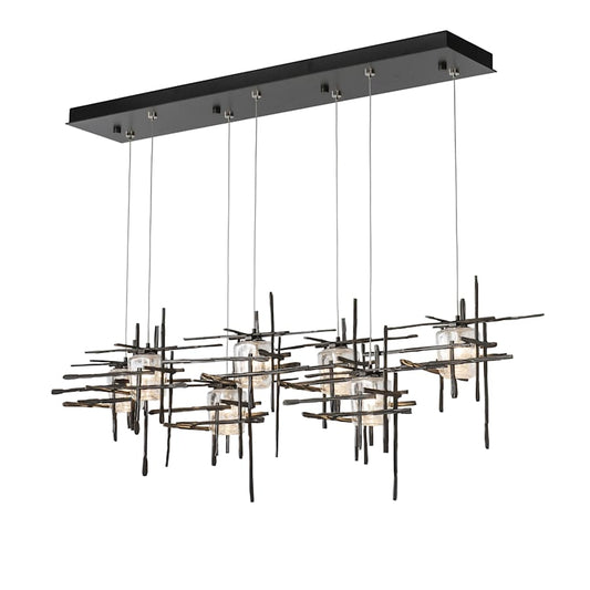 Hubbardton Forge Tura 7 Light 54" Wide Abstract Linear Pendant