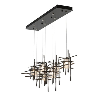 Hubbardton Forge Tura 7 Light 54" Wide Abstract Linear Pendant