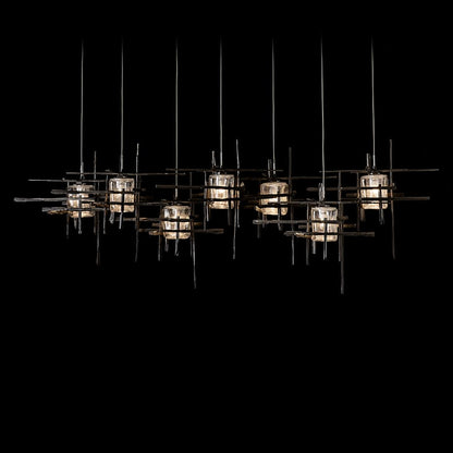 Hubbardton Forge Tura 7 Light 54" Wide Abstract Linear Pendant