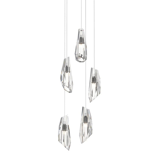 Hubbardton Forge Luma 5 Light 15" Wide Crystal Multi Light Pendant