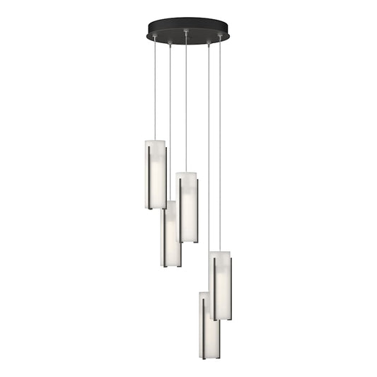 Hubbardton Forge Exos Glass 5 Light 14" Wide Suspension Multi Light Pendant