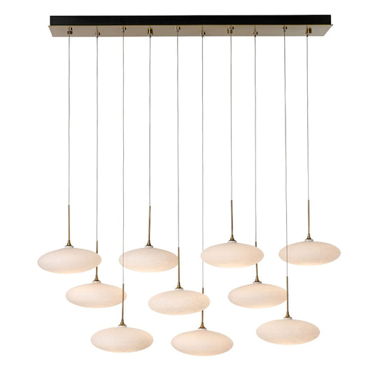 Hubbardton Forge Clouds 10 Light 48" Wide Linear Pendant