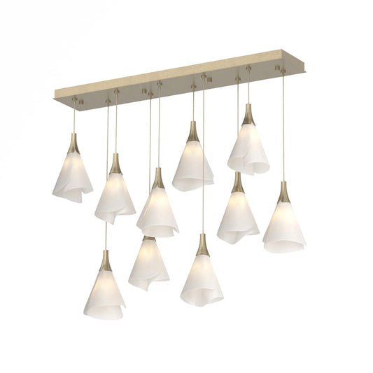 Hubbardton Forge Mobius 10 Light 46" Wide Linear Pendant