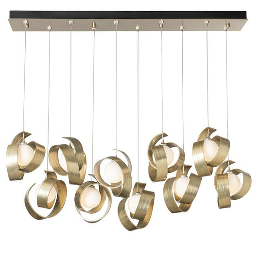 Hubbardton Forge Riza 10 Light 47" Wide Linear Pendant