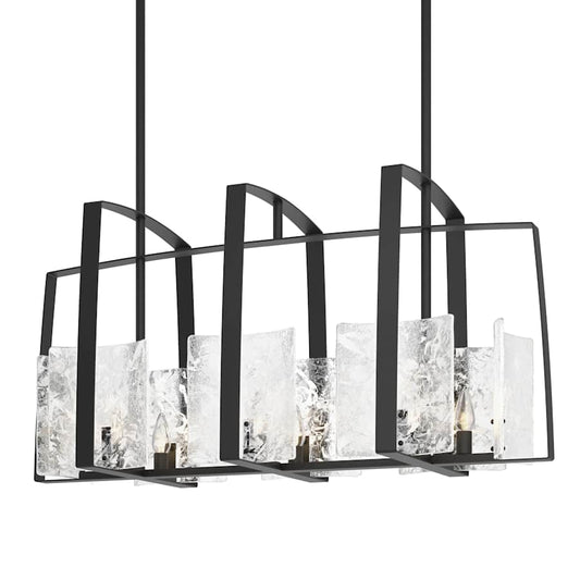 Hubbardton Forge Arc 8 Light 43" Wide Linear Chandelier
