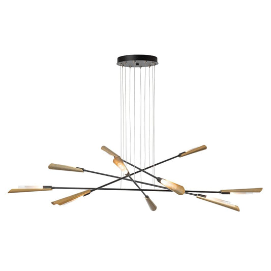 Hubbardton Forge Flight 10 Light 74" Wide Multi Light Pendant