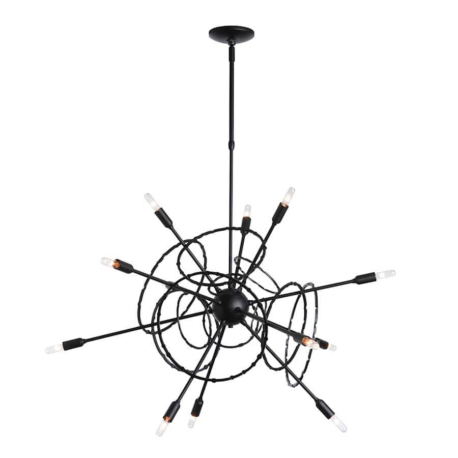 Hubbardton Forge Olympus 12 Light 34" Wide Pendant