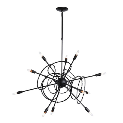 Hubbardton Forge Olympus 12 Light 34" Wide Pendant