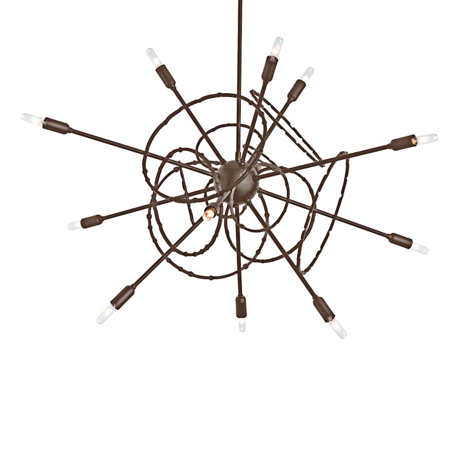 Hubbardton Forge Olympus 12 Light 34" Wide Pendant
