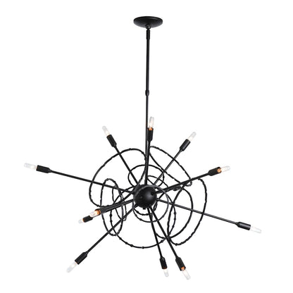 Hubbardton Forge Olympus 12 Light 34" Wide Pendant