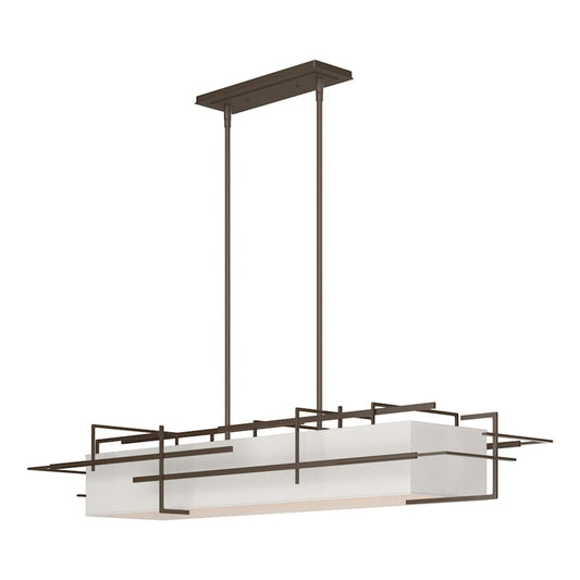 Hubbardton Forge Etch 4 Light 54" Wide Linear Chandelier