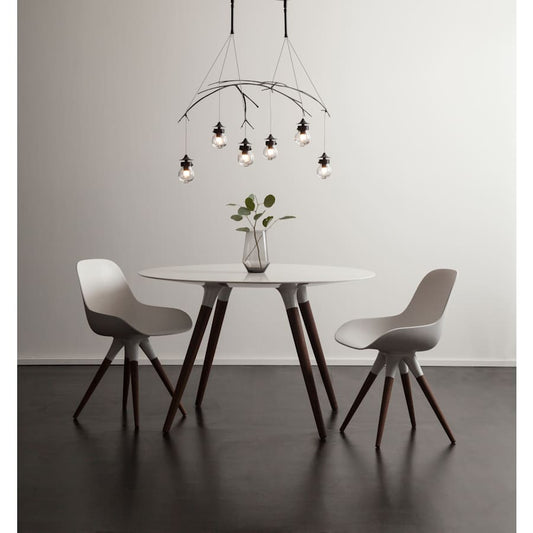 Hubbardton Forge Kiwi 6 Light 37" Wide Linear Chandelier
