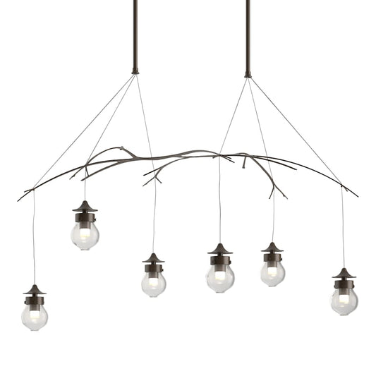 Hubbardton Forge Kiwi 6 Light 37" Wide Suspension Linear Pendant